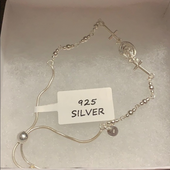 925 SS Davvero Mama Mary with cross Bracelet - Picture 6 of 6